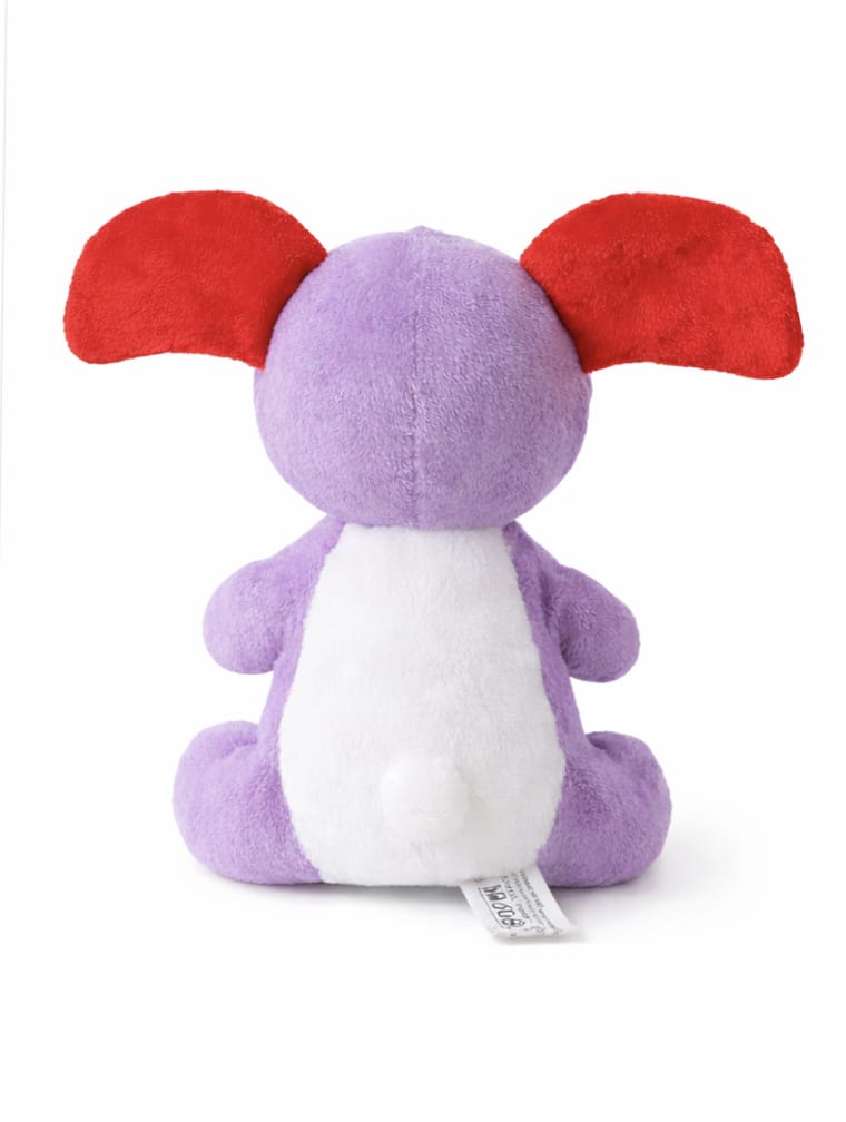 Purple Dog Soft toy Handmade Back