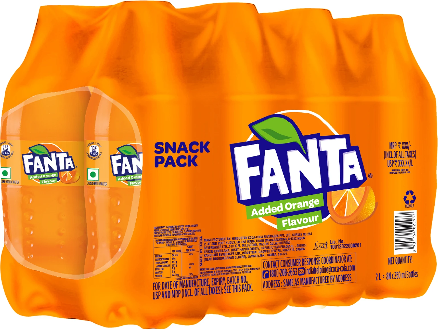 Fanta Plastic Bottle (8 x 250 ml)1