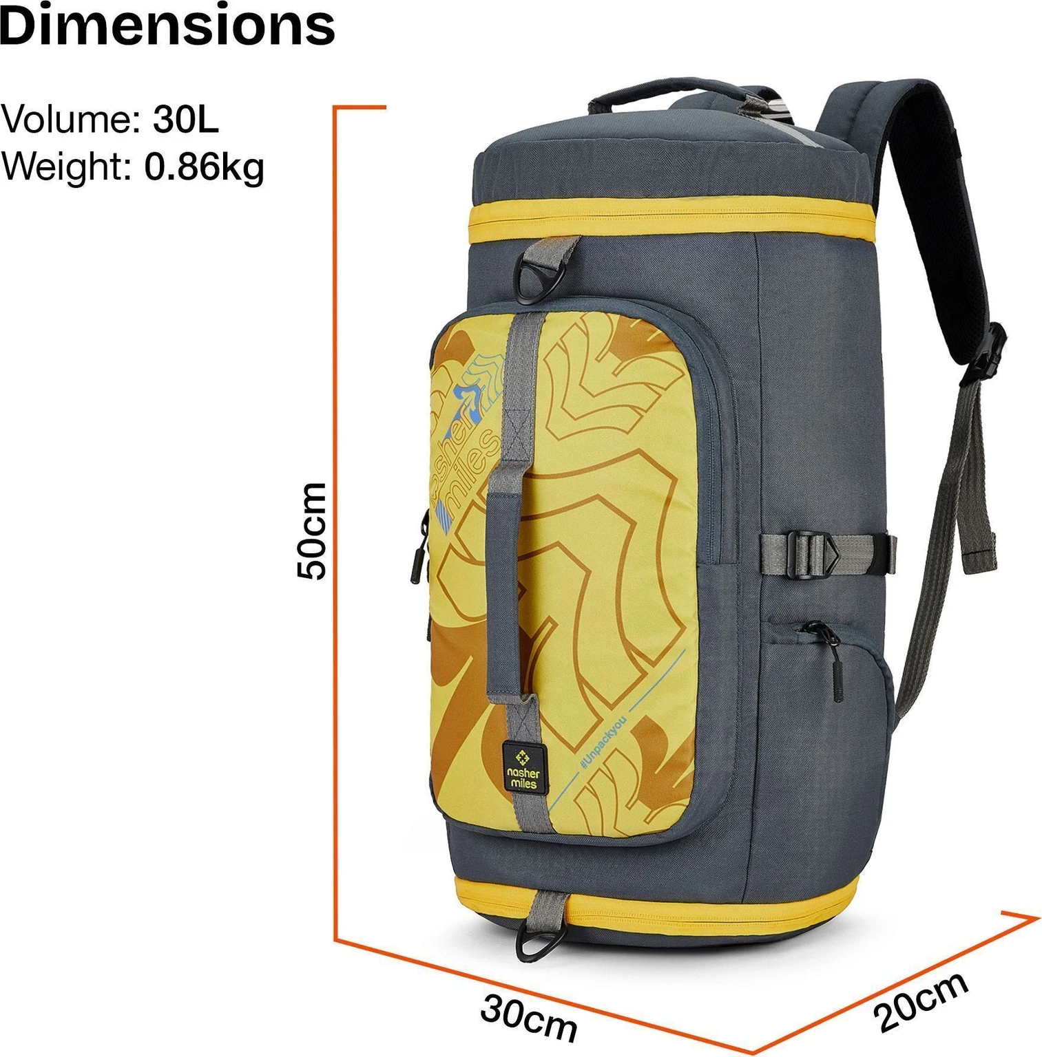 Hunter Rucksack Duffle Carry-On Travel Backpack with Shoe Compartment Rucksack 7