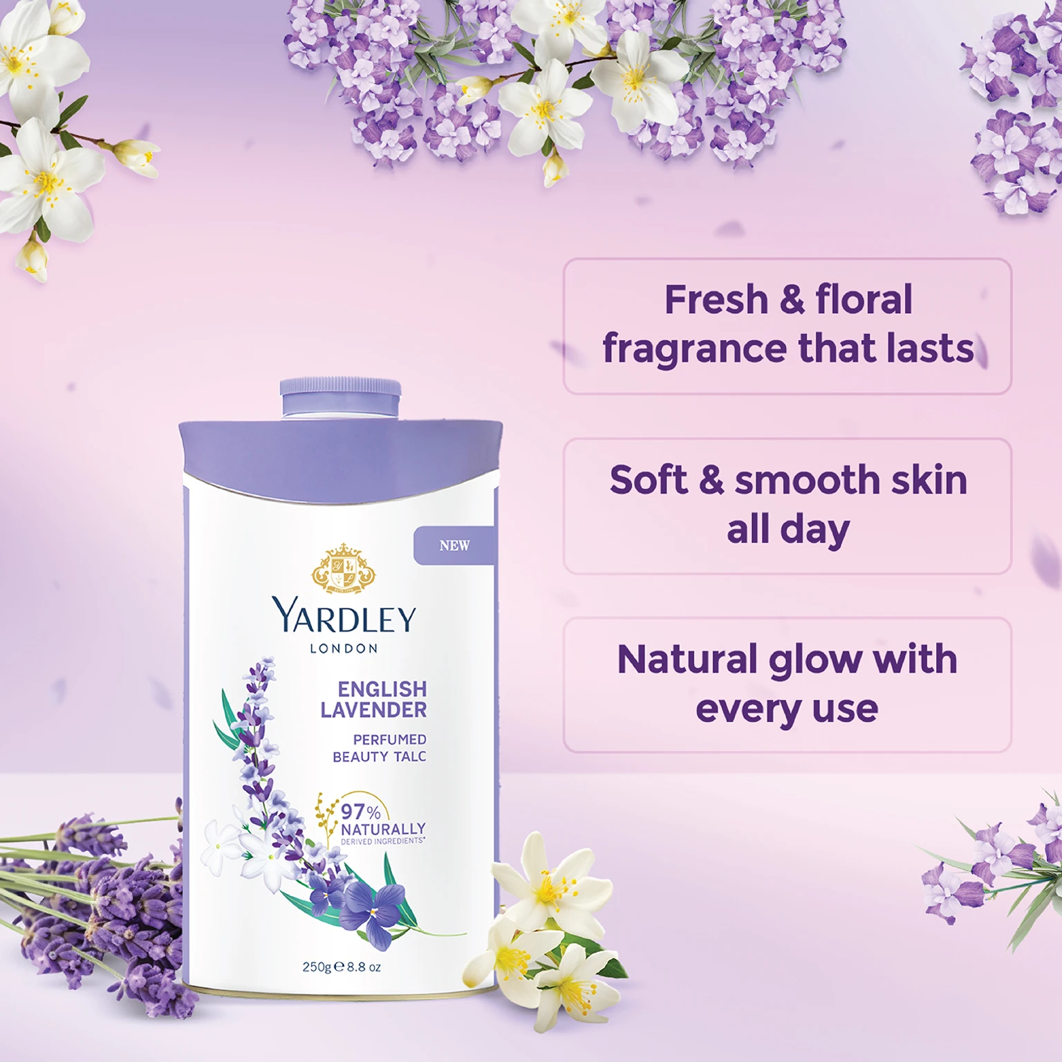 Yardley London English Lavender Perfumed Talcum Powder6