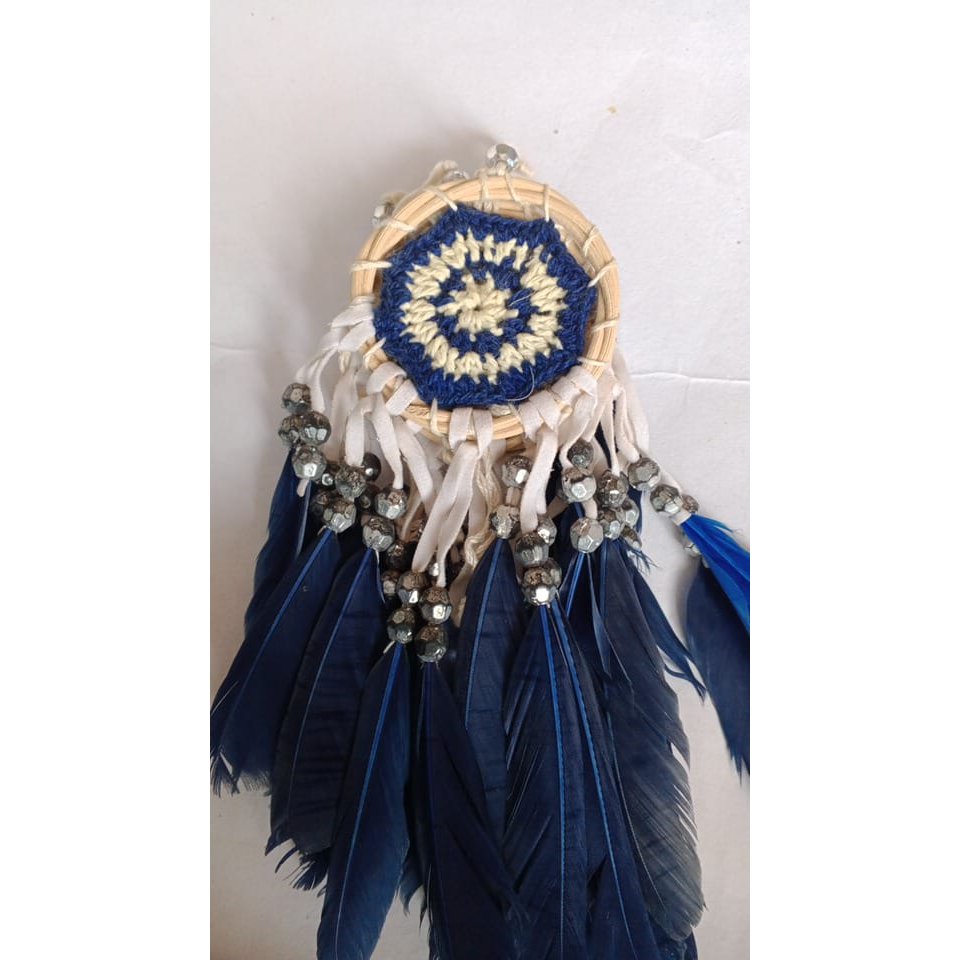 Dream Catcher Blue Feathers1