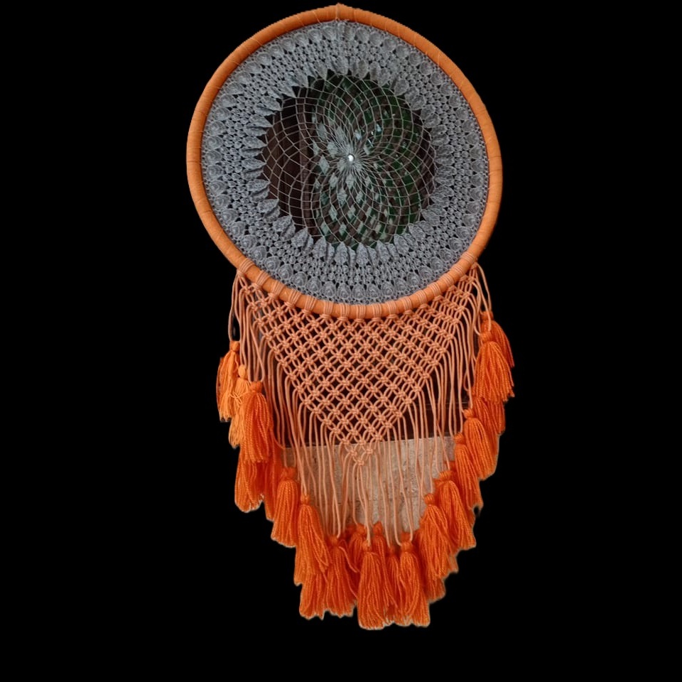 Dream Catcher Orange & Gray1