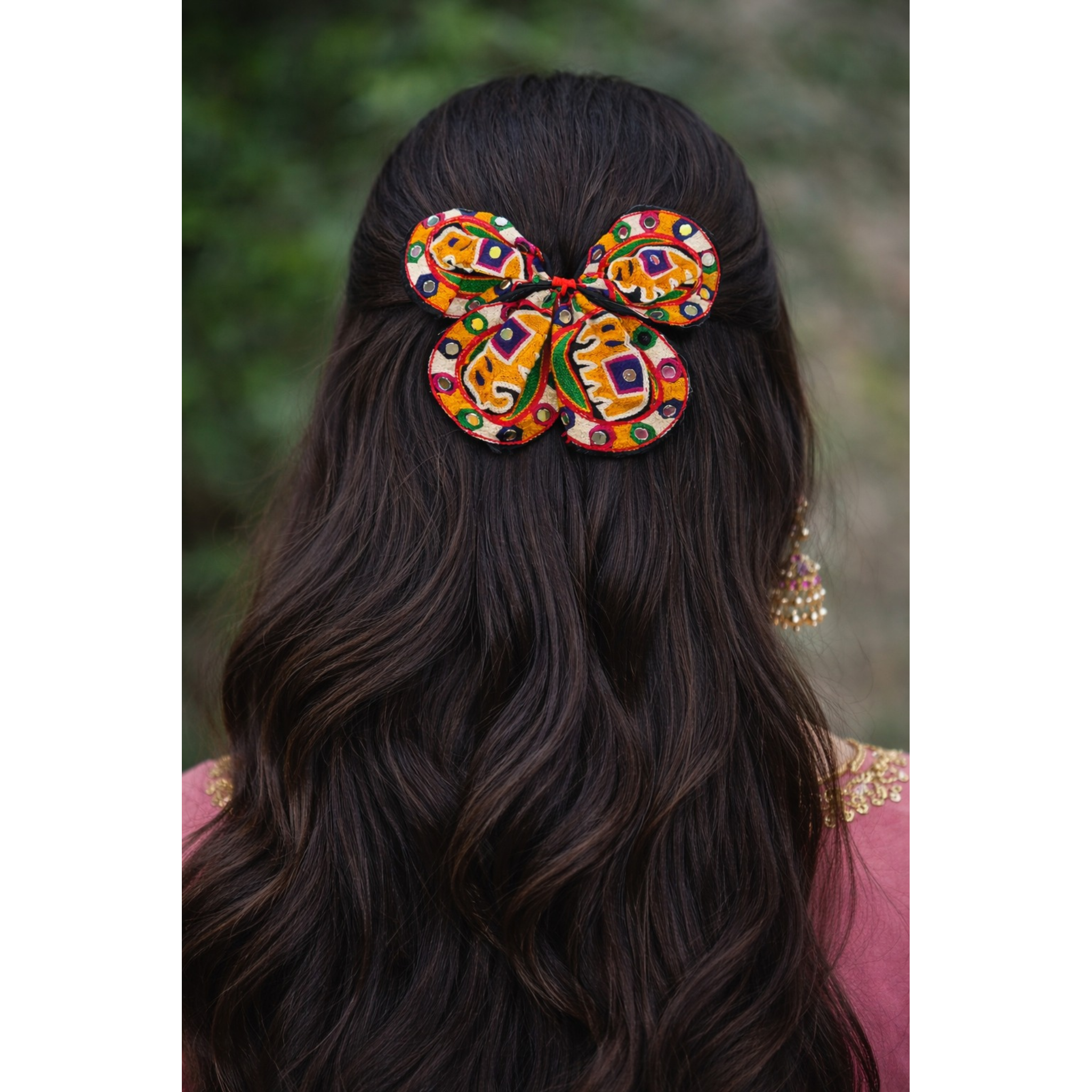 Embroidery Butterfly Hair Clip Handmade2
