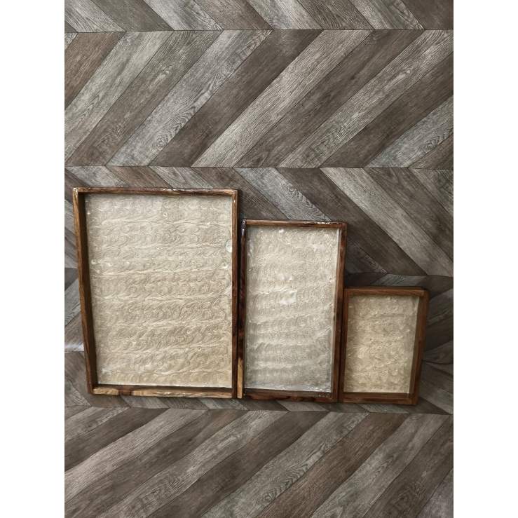 Handcrafted Resin & Wooden Serving Tray