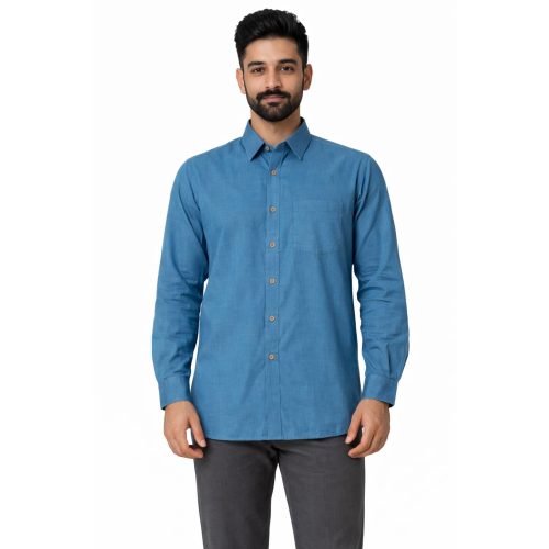 Men’s Solid Cotton Shirt – Full Sleeve , Half Sleeve